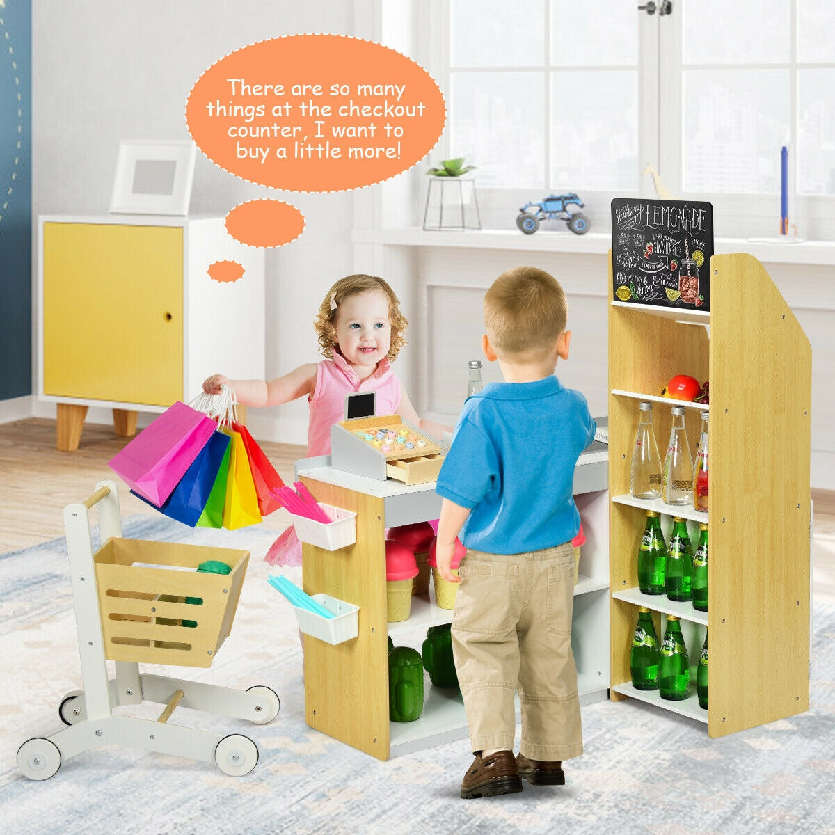 Grocery Store Playset - Pretend Play Supermarket Set