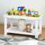 Mesa de Actividades Multifuncional de Madera Sólida para Niños - Blanca