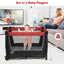 4-in-1 Convertible Portable Baby Play Yard with Toys & Music - Red