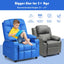 Sillón Reclinable para Niños con Portavasos y Reposapiés - Azul
