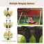 60-Inch Multicolor Platform Tree Swing with Hanging Straps