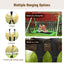 60-Inch Outdoor Platform Tree Swing with Hanging Straps - Green