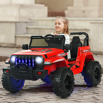 Voiture Jeep électrique pour enfants 12V avec télécommande - Rouge