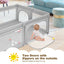 Barrière de sécurité pour bébé extra-large avec 50 balles océaniques - Gris