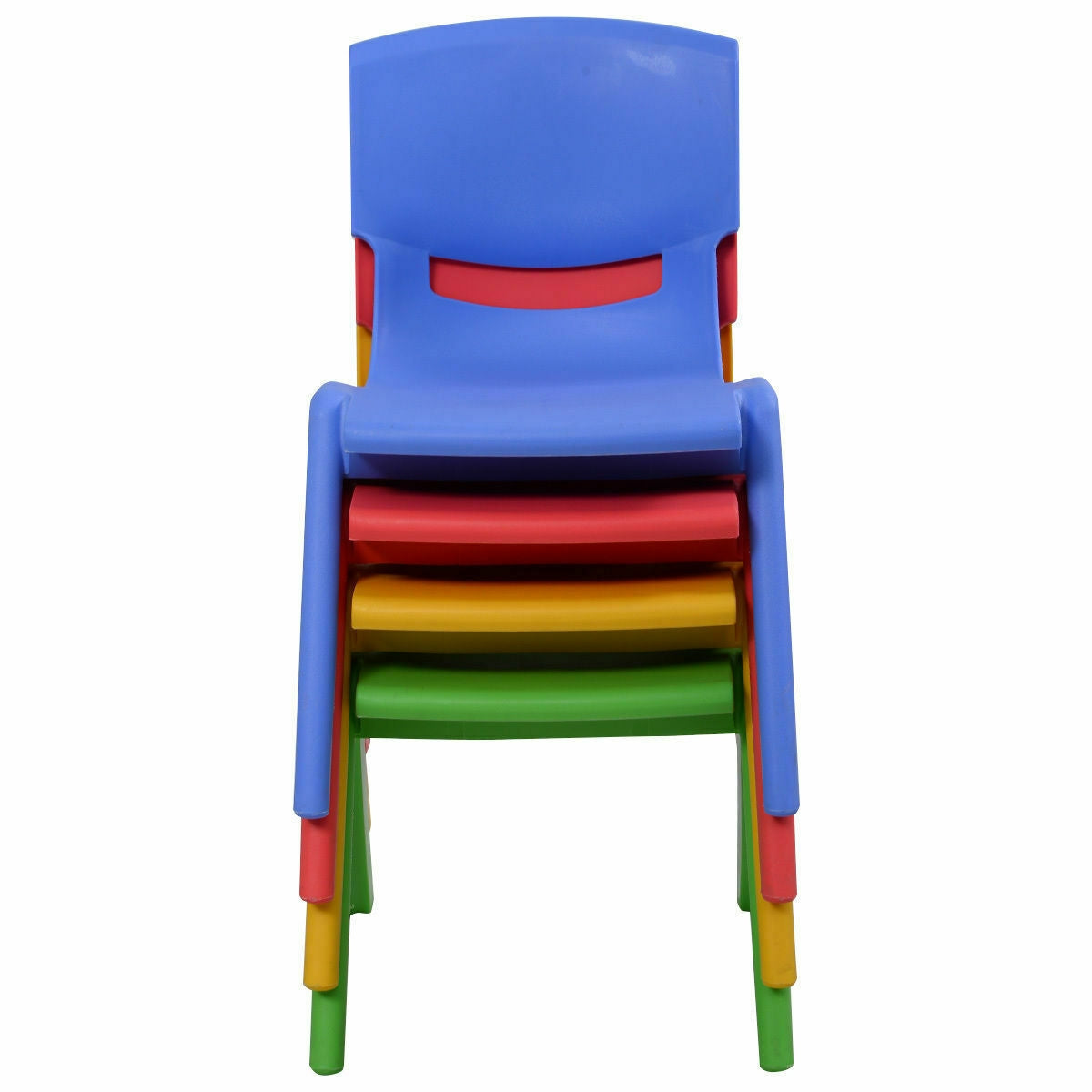 Colorful Stackable Plastic Chairs for Kids - 4-Pack