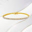 Bracelet en lien en diamant plaqué or jaune 14K - 7,25"