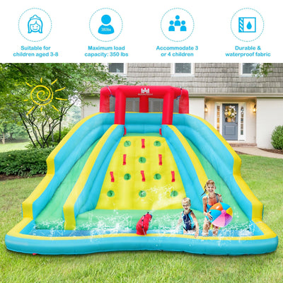 Castillo Inflable de Agua con Doble Tobogán