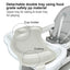 3-in-1 Convertible Baby High Chair with Lockable Wheels - Gray