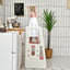 Marchepied de Cuisine pour Enfants avec Double Barrière de Sécurité - Rose
