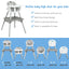 Ensemble de table et chaise convertible 4-en-1 pour bébé - Gris