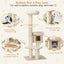 4-Layer 68.5-Inch Wooden Cat Tree Condo with Sisal Posts