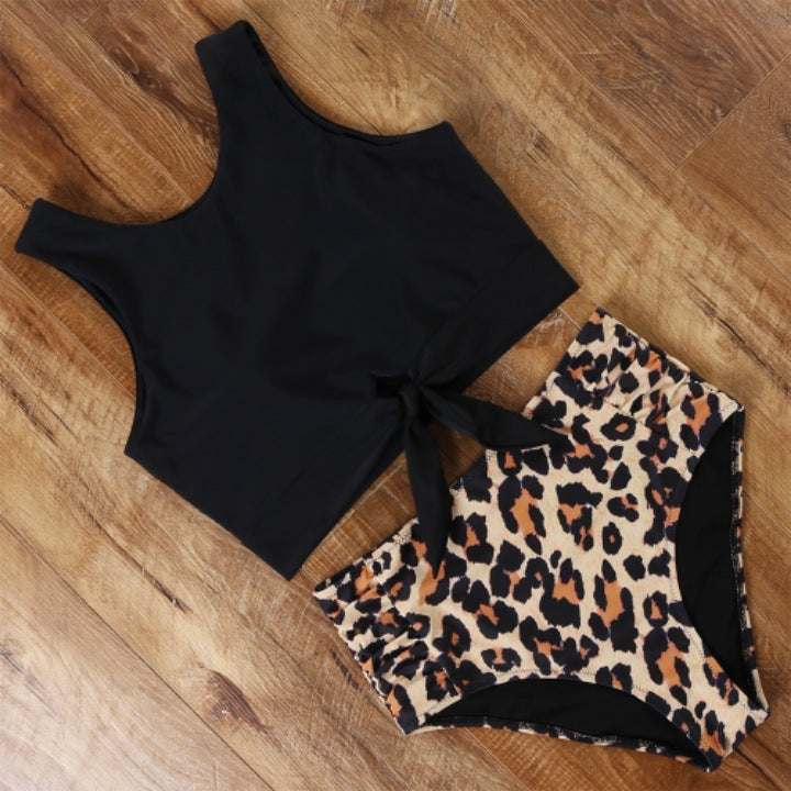 Modern High Waist Leopard Bikini Set for Women
