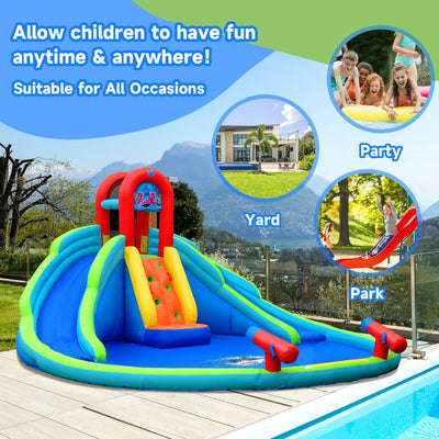 Castillo Inflable con Tobogán Acuático y Pasamanos Mejorado