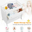 Premium Baby Changing Table with 3 Drawers and Safety Belt - White
