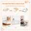 59 Inch Folding Baby Bed Rail Guard - Beige