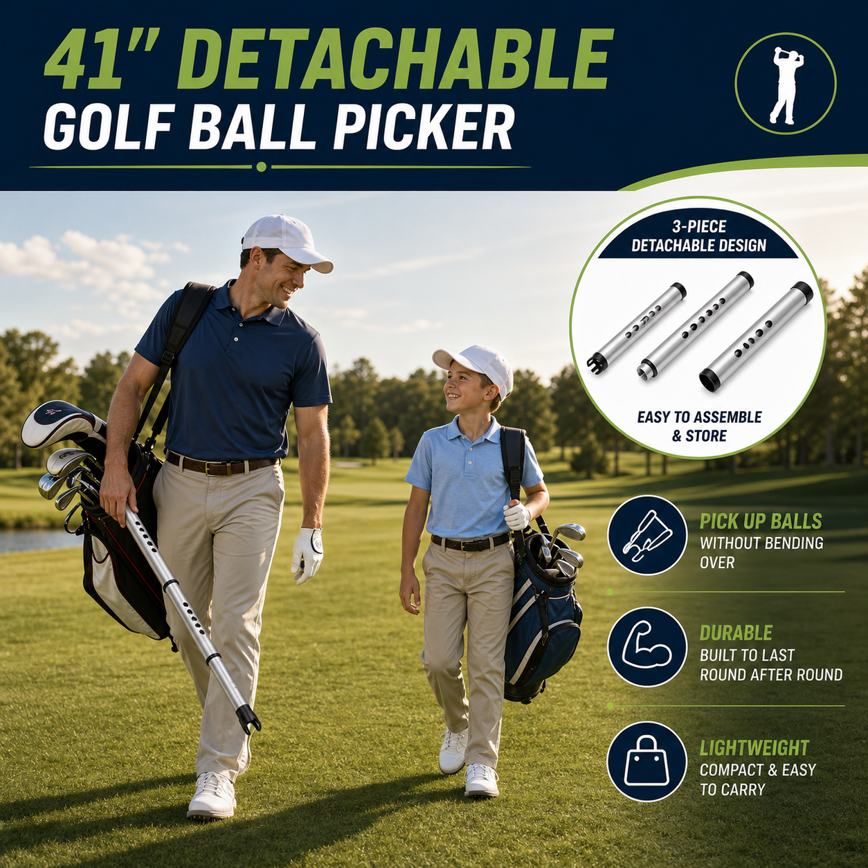 Portable Detachable Golf Ball Collector