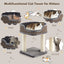 Multi-Level Cat Climbing Tree with Plush Perch - Gray