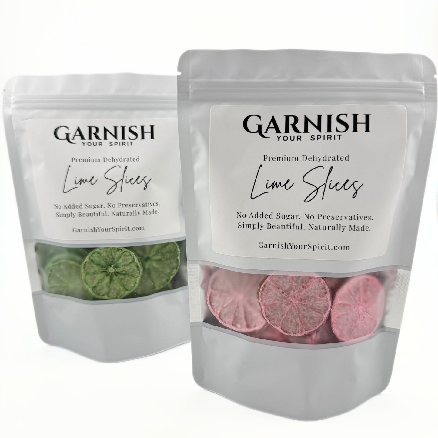 Ensemble de Garniture de Citron Vert Séché avec Poussière Lustrée Rose et Verte