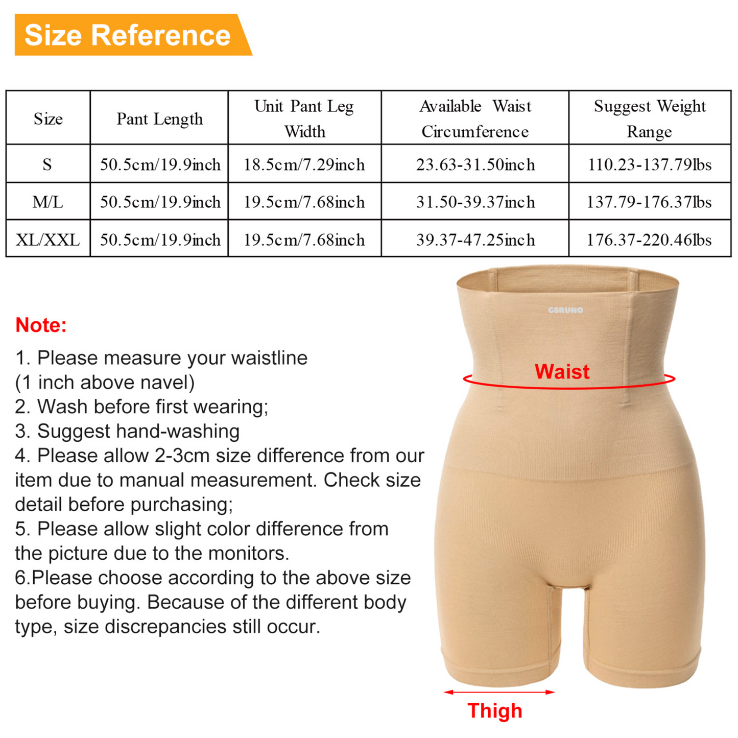 Gbruno Shapewear Taille Haute pour un Confort et un Style Sans Couture