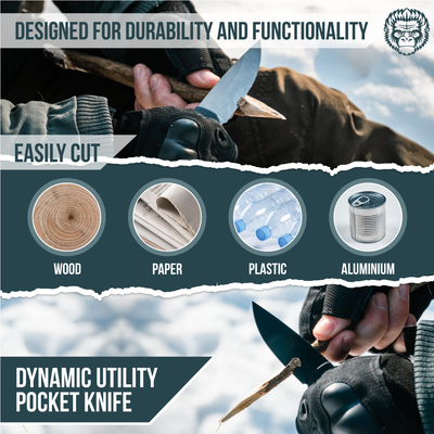 Ultimate Folding Pocket Knife Gift Set for Adventurers (Red & Grey) - Korvel