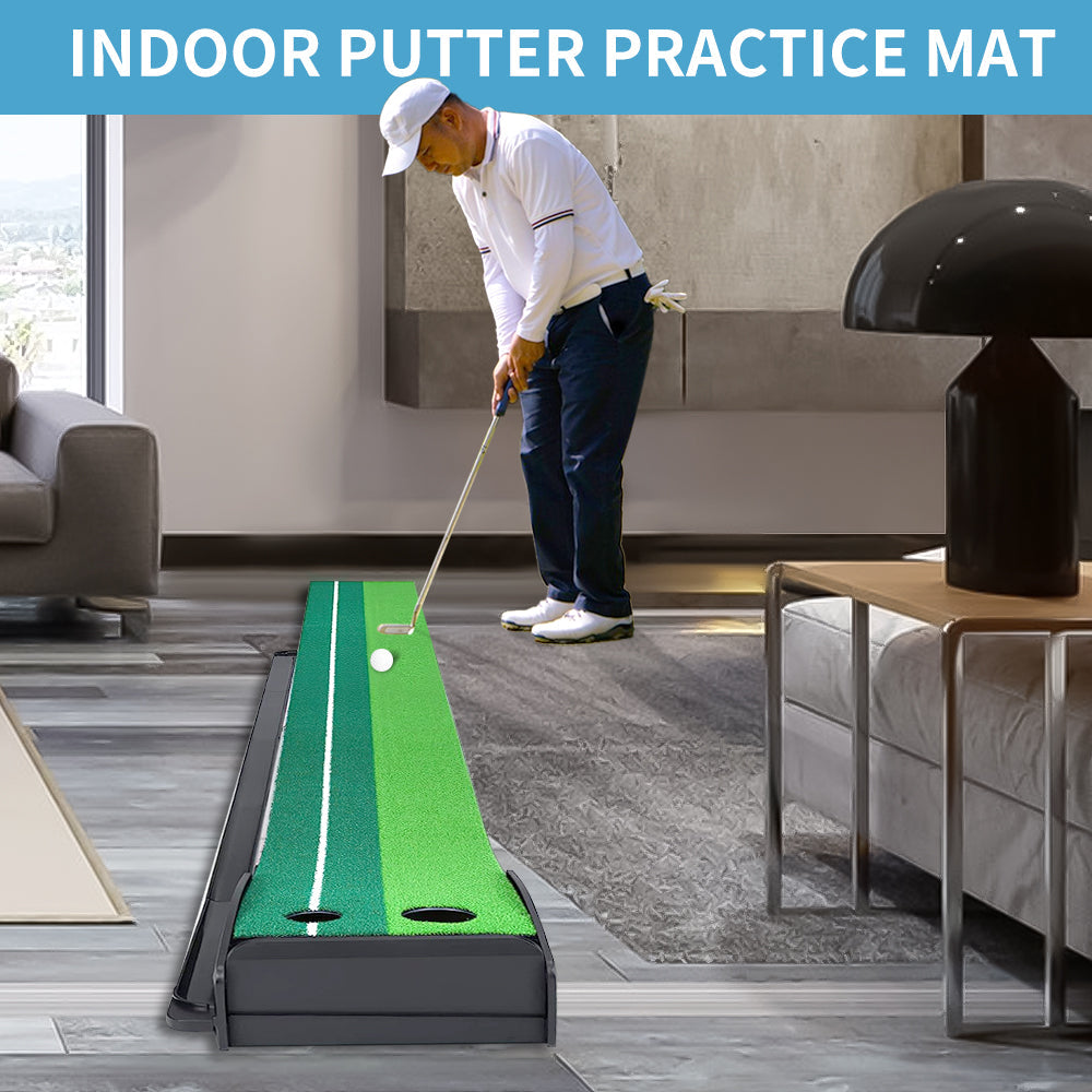 Portable Golf Putting Mat (8FT/10FT) - Perfect for Home Practice - Korvel