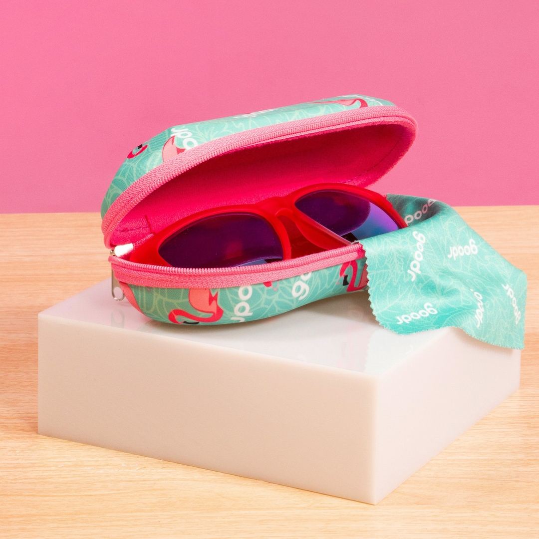Tropical Vibes Sunglasses Case with Carabiner - Korvel