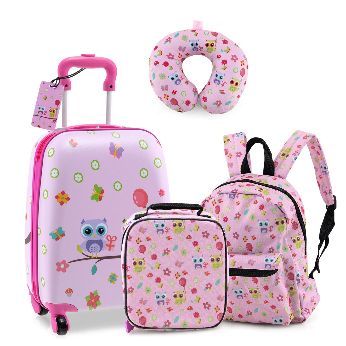 Juego de Equipaje para Niños de 5 Piezas - Rosa