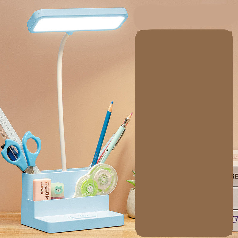 Lampe de Table LED avec Rangement pour Stylos et Protection des Yeux