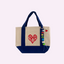 Teacher Tote Mini Canvas Bag with Charm