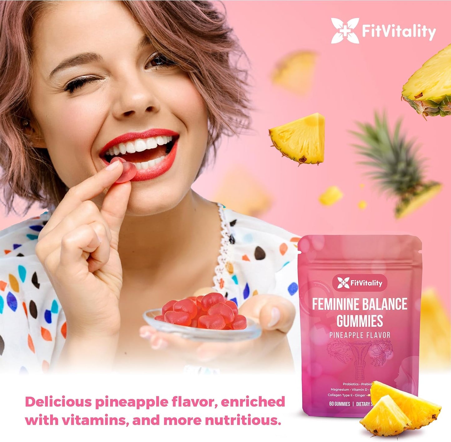 Gomitas Premium para el Equilibrio Femenino para el Soporte Digestivo