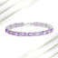 19.19 Carat Genuine Amethyst and Tanzanite Sterling Silver Bracelet