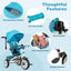 5-in-1 Detachable Baby Stroller Tricycle - Blue