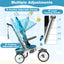 5-in-1 Detachable Baby Stroller Tricycle - Blue