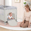 5-in-1 Portable Baby Beside Sleeper Bassinet Crib Playard - Beige