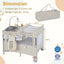 5-in-1 Portable Baby Beside Sleeper Bassinet Crib Playard - Beige