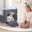 5-in-1 Portable Baby Beside Sleeper Bassinet Crib - Gray