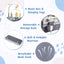 5-in-1 Portable Baby Beside Sleeper Bassinet Crib - Gray