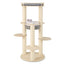 Árbol para Gatos de Madera de 5 Niveles con Perchero Acolchado y Hamaca - Gris