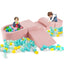5-Piece Climb and Crawl Playset with Ball Pit - Pink
