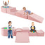5-Piece Climb and Crawl Playset with Ball Pit - Pink