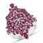 Anillo de Compromiso de Plata Esterlina con Rodolita de 7.52 Quilates