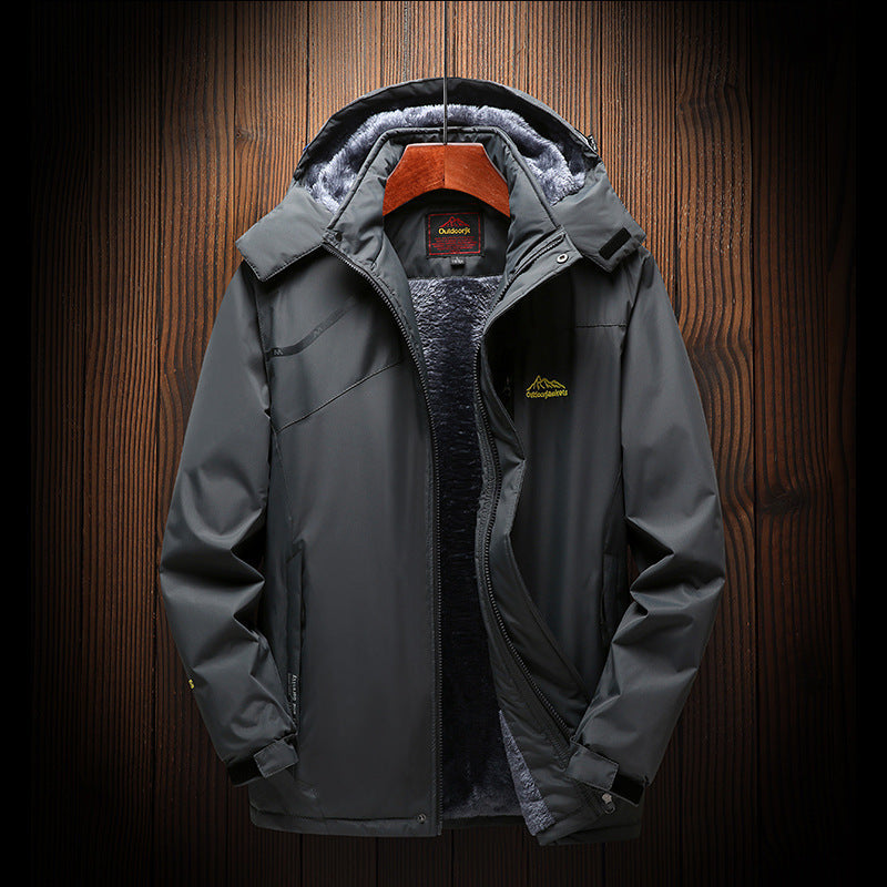 Chaqueta exterior con forro de forro polar para todas las estaciones