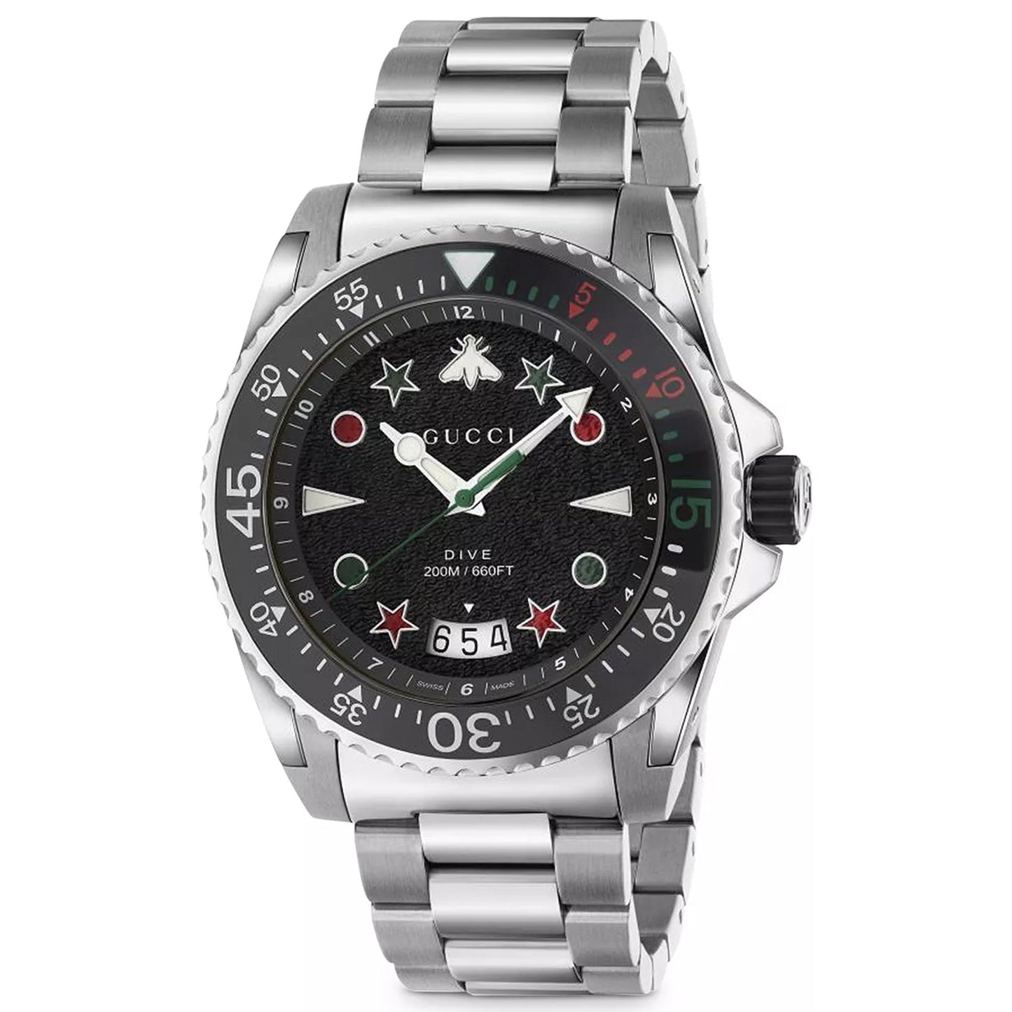 Montre de plongée pour homme Gucci - Acier inoxydable premium