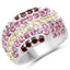 2.35 Carat Multi Stone .925 Sterling Silver Engagement Ring