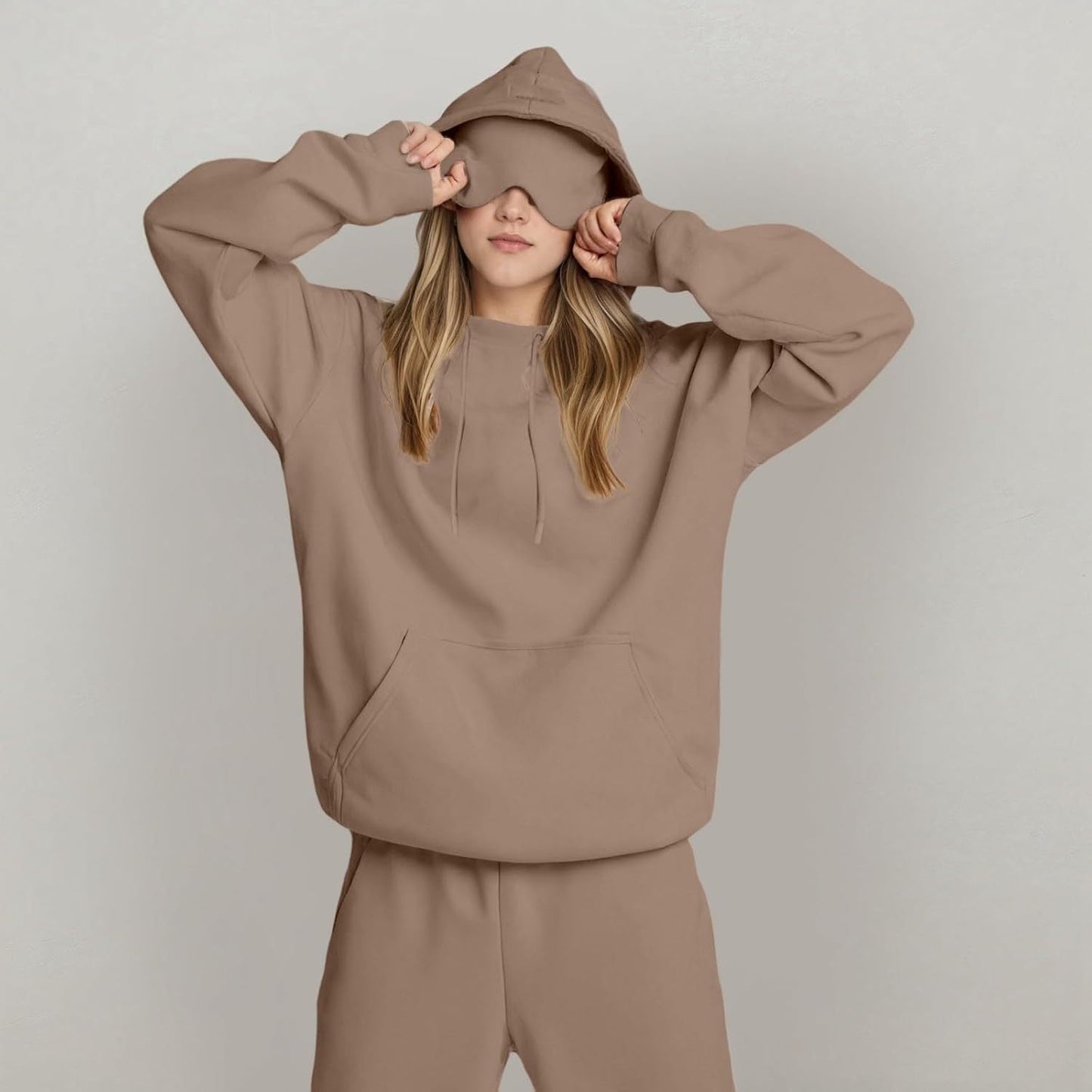 Haut à capuche uni pour femmes - Vêtements de sport premium
