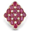 Bague en argent sterling élégante avec rubis de 6,49 carats et topaze blanche