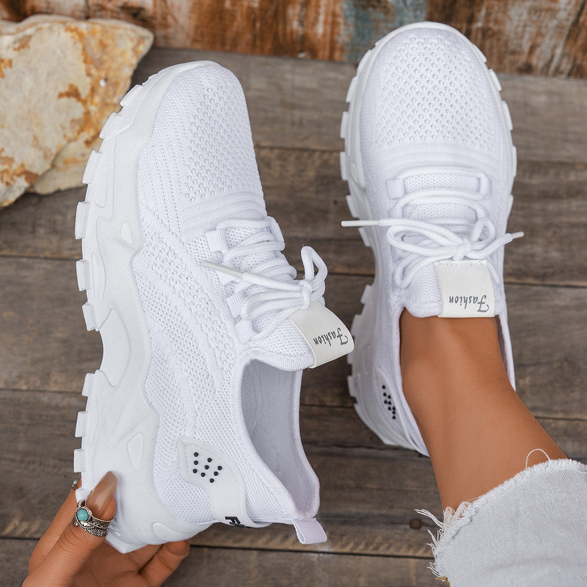 Flyknit Mesh Women's Breathable Casual Sneakers