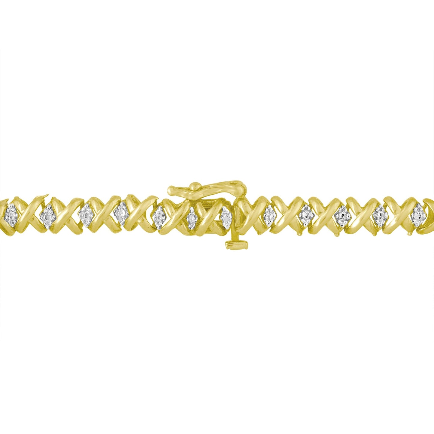 Collar Declarativo Riviera de Diamantes en Oro Amarillo de 10K