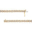 Pulsera de Tenis S-Curve de Diamantes Chapada en Oro Amarillo de 14K - 7"