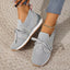 Lace Up Mesh Flats for Women - Breathable Casual Wedges